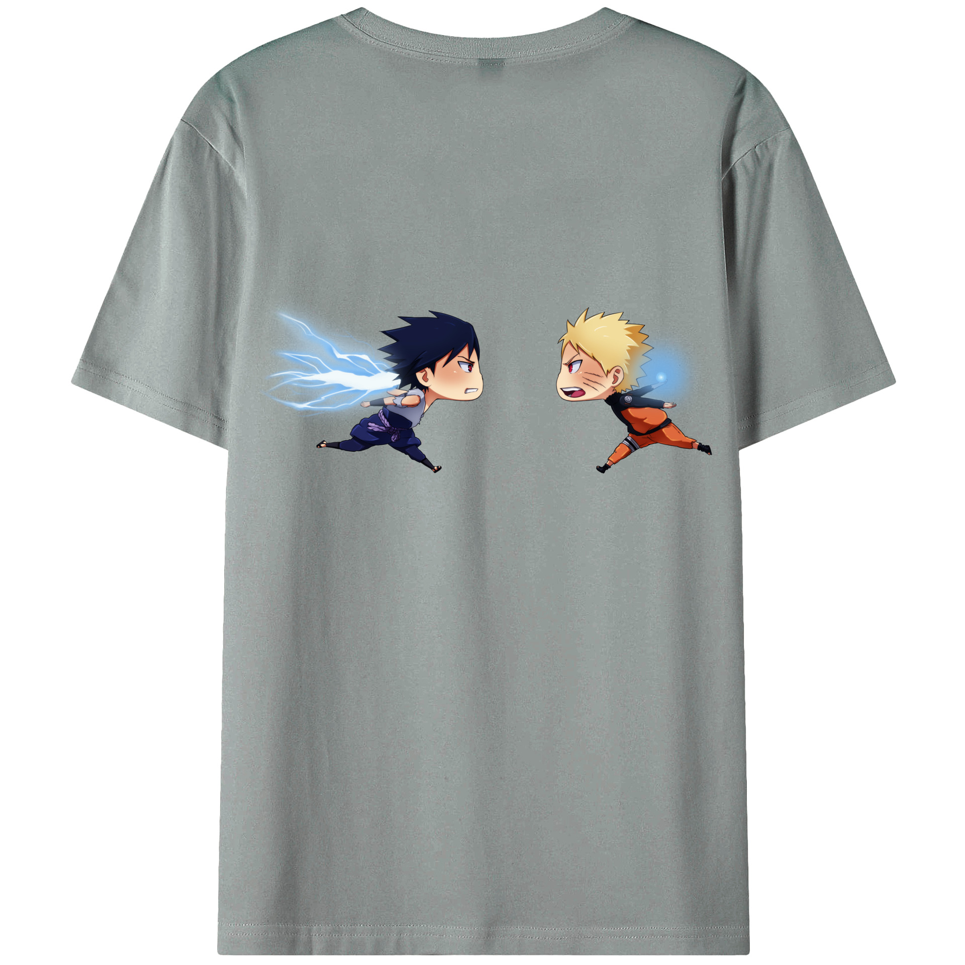 （画像用） NARUTO -ナルト- うずまき ナルト Uzumaki Naruto 綿100％ メンズ半袖Tシャツ（バックプリント） 通気性